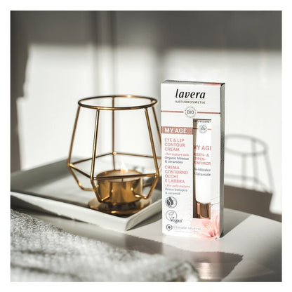 Lavera My Age Eye & Lip Contour Cream With Organic Hibiscus & Ceramides - For Mature Skin 15ml/0.5oz