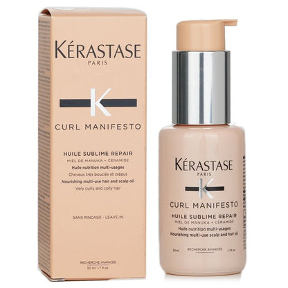 Kerastase Curl Manifesto Huile Sublime Repair Nourishing Multi-use Hair & Scalp Oil (For Very Curly & Coily Hair) 50ml/1.7oz