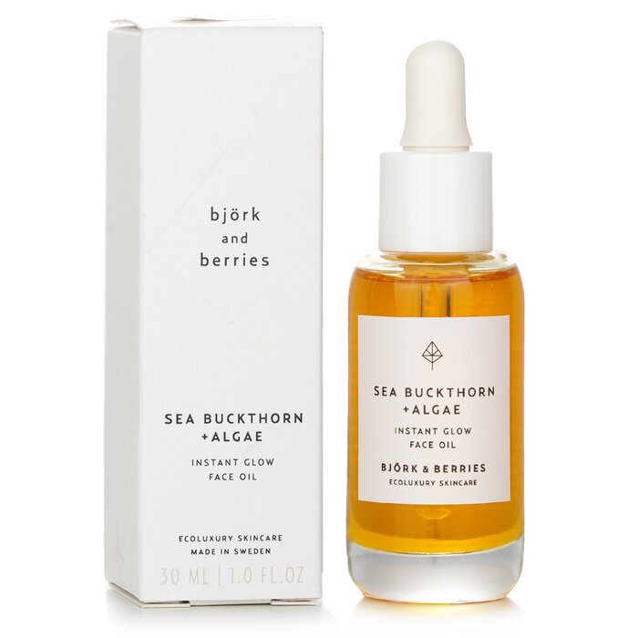 Bjork & Berries Sea Buckthorn+ Algae Instant Glow Face Oil 30ml/1oz