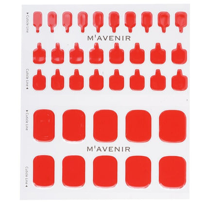 Mavenir Nail Sticker (Red) - # Red Sangria Pedi 36pcs