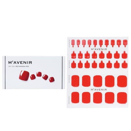 Mavenir Nail Sticker (Red) - # Red Sangria Pedi 36pcs