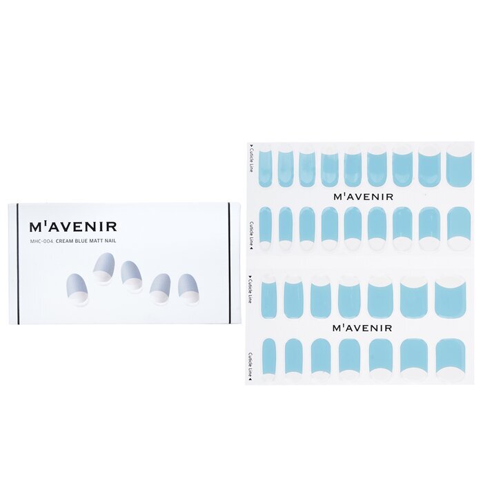 Mavenir Nail Sticker (Blue) - # Cream Blue Matt Nail 32pcs