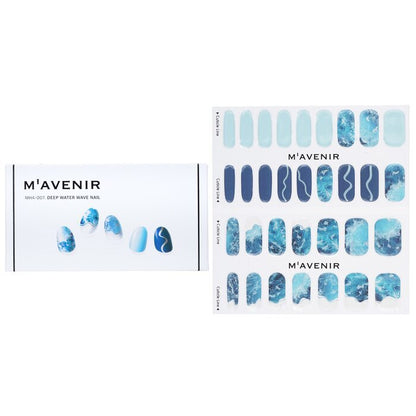 Mavenir Nail Sticker (Blue) - # Deep Water Wave Nail 32pcs