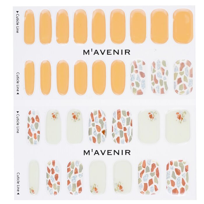 Mavenir Nail Sticker (Orange) - # Coral Shell Garden Nail 32pcs