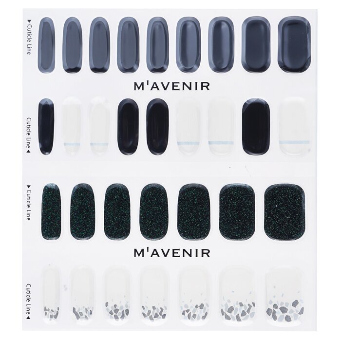 Mavenir Nail Sticker (Black) - # Shell With Milky Way Nail 32pcs