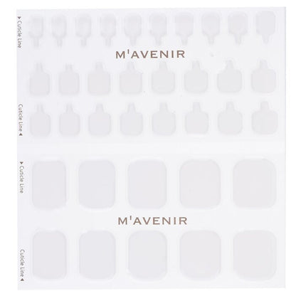 Mavenir Nail Sticker (White) - # Classic Crema Pedi 36pcs