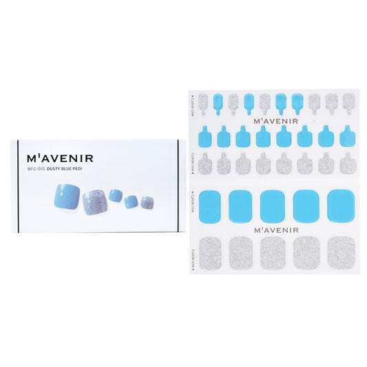 Mavenir Nail Sticker (Assorted Colour) - # Dusty Blue Pedi 36pcs