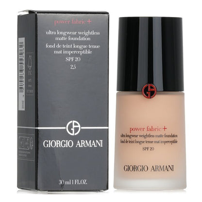 Giorgio Armani Power Fabric+ Ultra Longwear Weightless Matte Foundation SPF 20 -  2.5 30ml