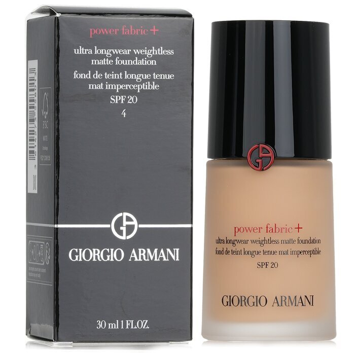 Giorgio Armani Power Fabric+ Ultra Longwear Weightless Matte Foundation SPF 20 -  4 30ml