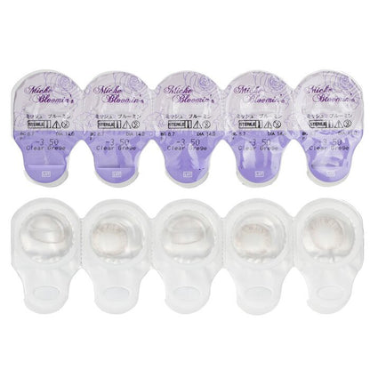 Miche Bloomin' Quarter Veil 1 Day Color Contact Lenses (107 Clear Grege) - - 3.50 10pcs