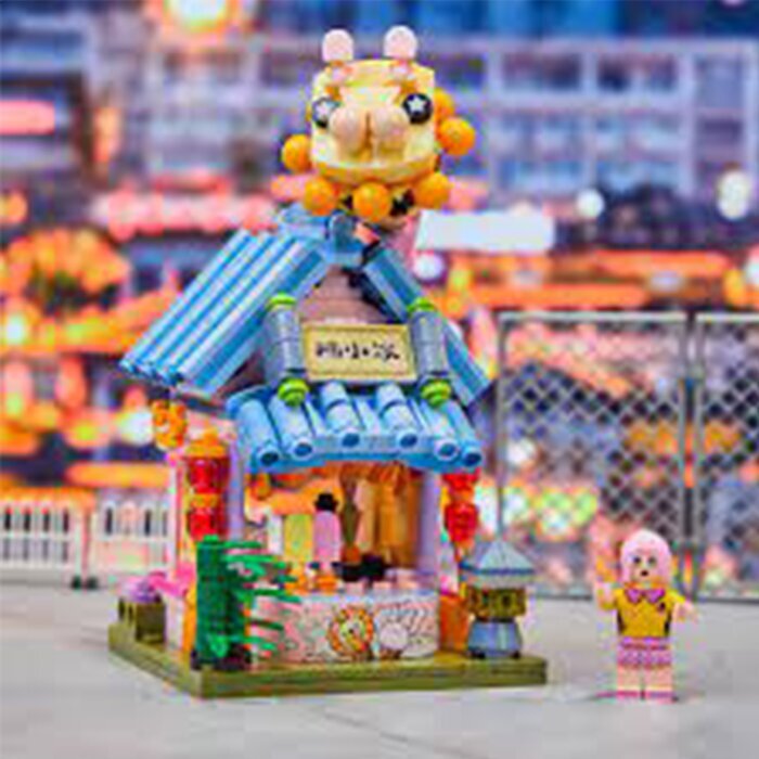 Pantasy Food Street Series - Classical Ice Cream Shop Building Bricks Set 26.5*20*6cm