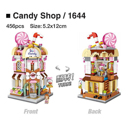 LOZ Street Series - Candy Shop Building Bricks Set 19.5x16.5x4.5cm