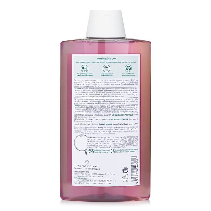 Klorane Shampoo Peony Extract Irritated Scalp 400ml/13.5oz