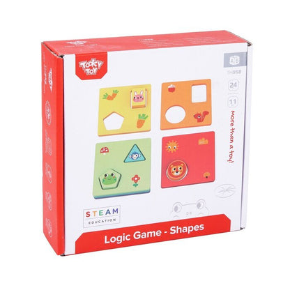 Tooky Toy Co Logic Game-Shapes 13x13x5cm