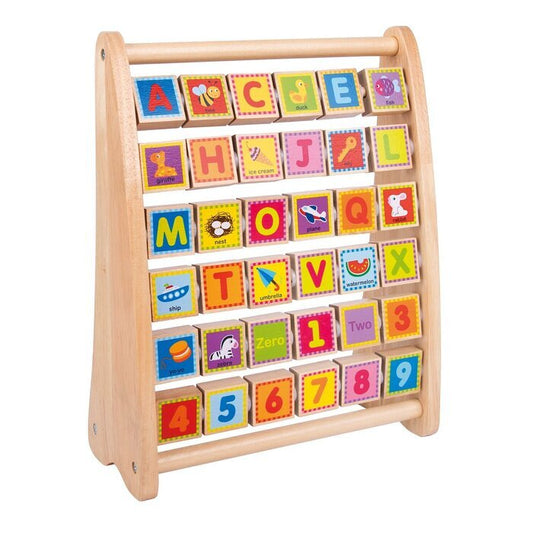 Tooky Toy Co Aphabet Abacus 25x12x32cm