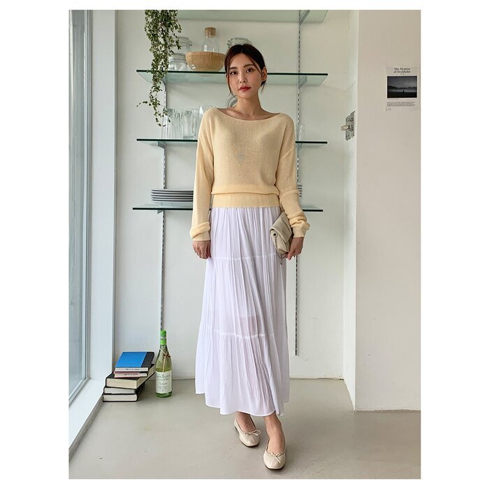 Trendywhere Tiered Flare Long Skirt Free (XS-M)