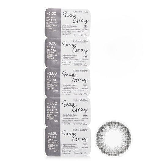 Clalen Iris 1Day Suzy Gray -3.00 5pcs x 1 strip