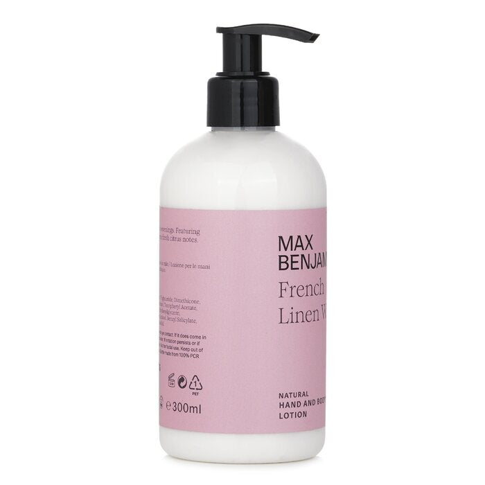 Max Benjamin Natural Hand & Body Lotion - French Linen Water 300ml