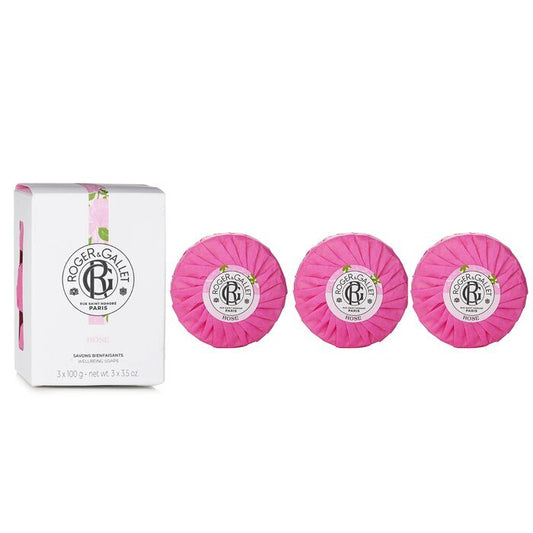 Roger & Gallet Rose Wellbeing Soap Coffret 3x100g