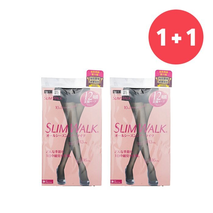 SlimWalk 【Buy 1 Get 1】Compression Pantyhose With Supporting Function For Pelvis - # Black (Size: M-L)  (Add ONE to Cart and get TWO) 2pcs