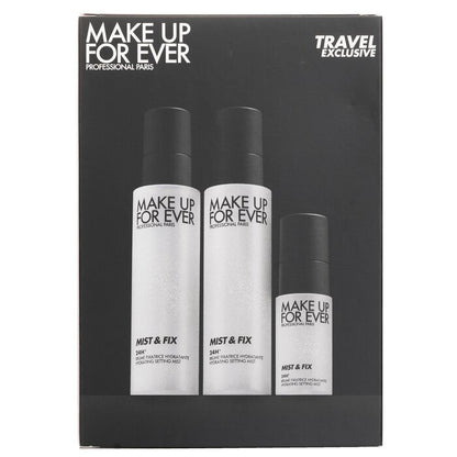 Make Up For Ever Mist & Fix Make Up Setting Spray Travel Set: Mist & Fix 100ml x 2 + Mist & Fix 30ml 3pcs