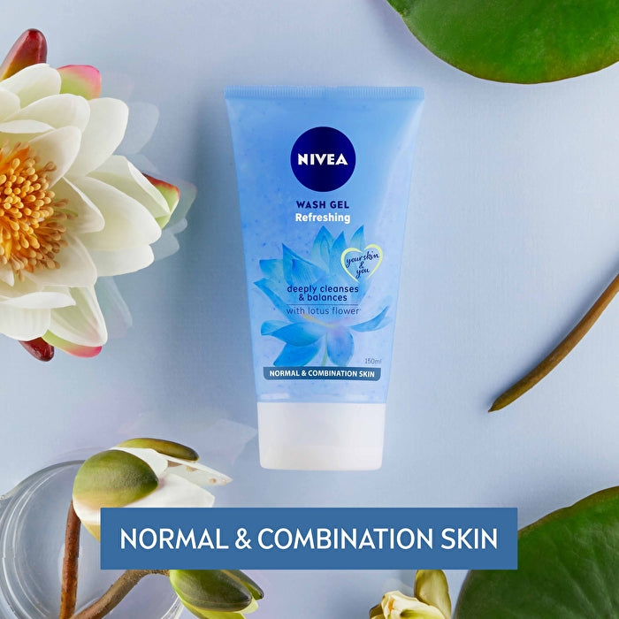 Nivea Refreshing Face Wash Gel Cleanser with Lotus Flower 150ml