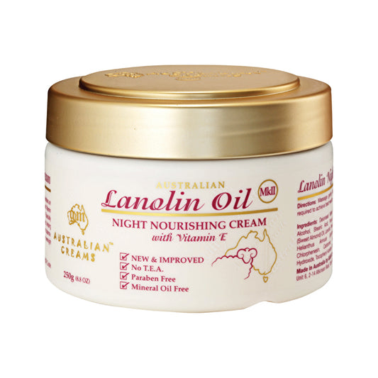 Australian Creams MkII Lanolin Oil Night Nourishing Cream with Vitamin E 250g