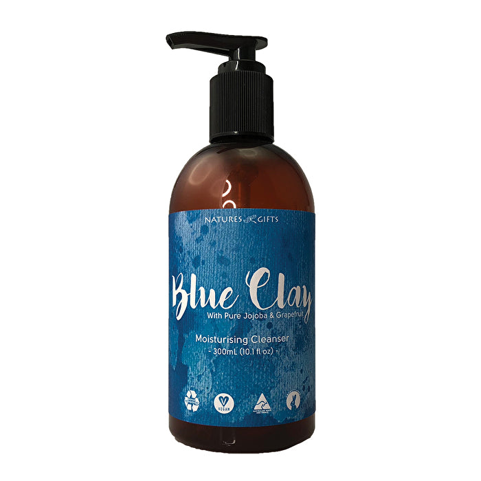 Clover Fields Natures Gifts Essentials Blue Clay With Jojoba & Grapefruit Moisturising Cleanser 300ml