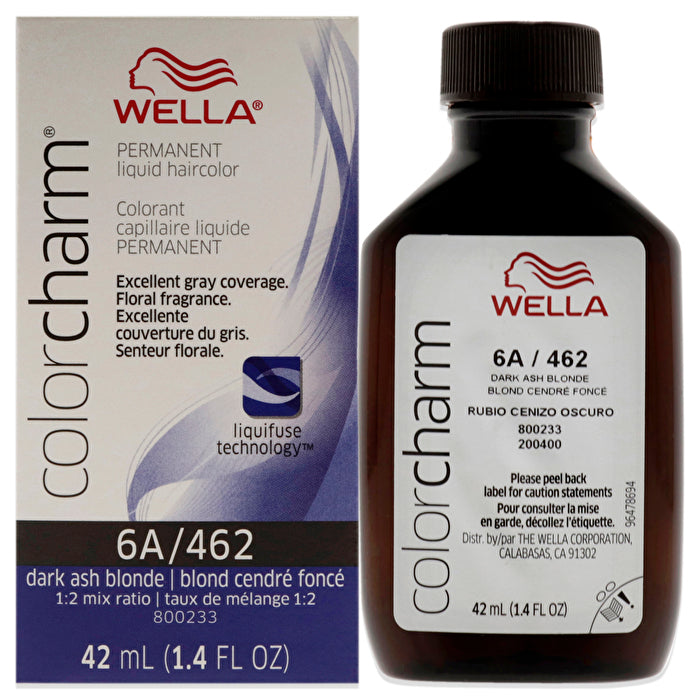 Wella Color Charm Permanent Liquid Hair Color - 462 6a Dark Ash Blonde For Unisex 30ml